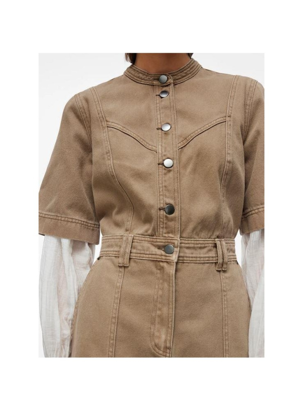 Rounova denimkjole, khaki - Image 4