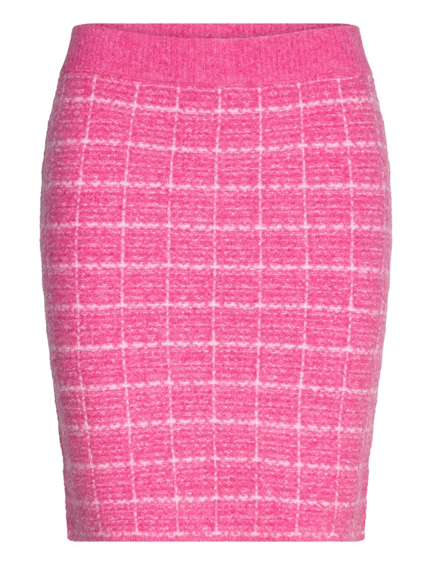 VIAudrey rutete miniskjørt, rosa - Image 1