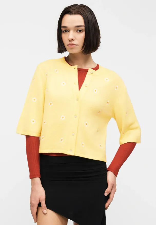 OBJThess cardigan, gul - Image 1