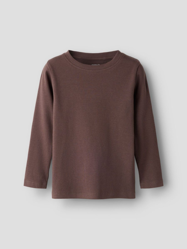 NMFDilia langermet t-shirt, brun - Image 1