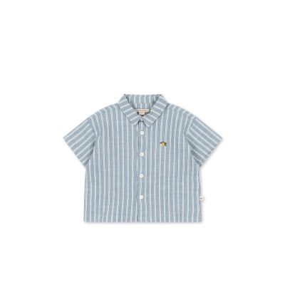 Elliot SS Shirt - Trio Bleu Stripe