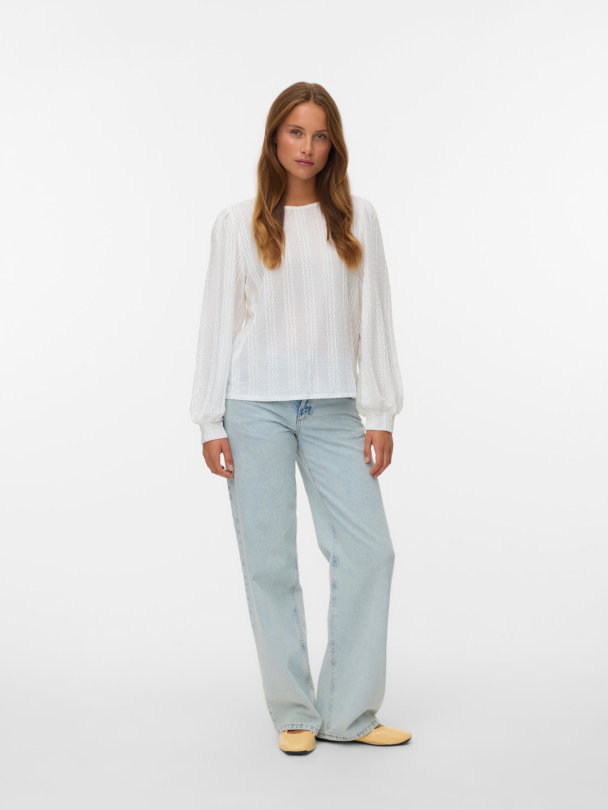 VMJASMIN LS O-NECK TOP JRS GA - Image 4