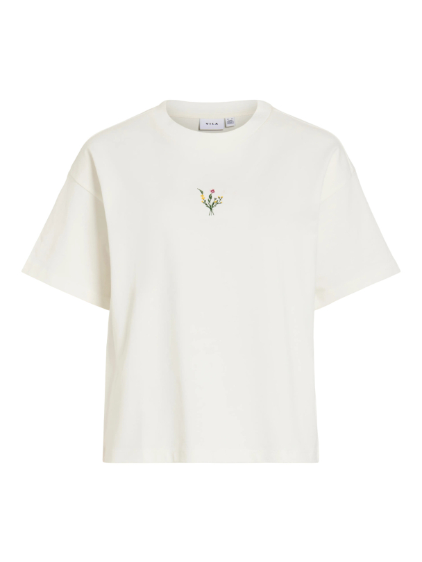 VIMONIE FLORAL EMB S/S O-NECK/R - Image 1