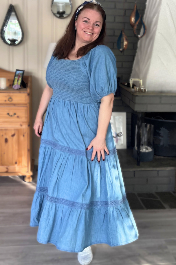 Marc Lauge Bea smock denimkjole - Image 6