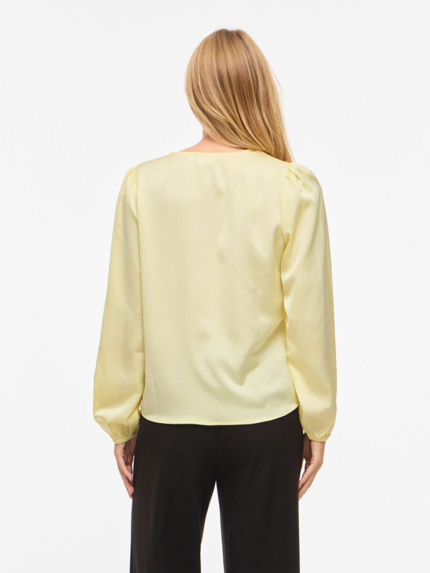 VIEllette langermet bluse, gul - Image 2