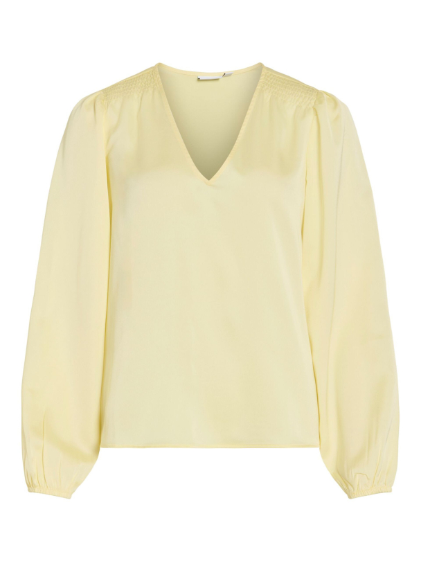 VIEllette langermet bluse, gul - Image 4