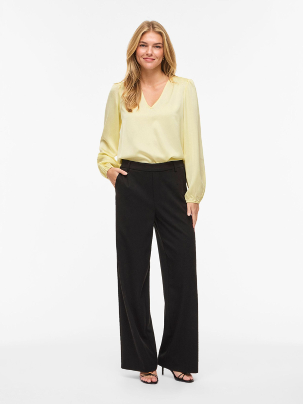 VIEllette langermet bluse, gul - Image 5