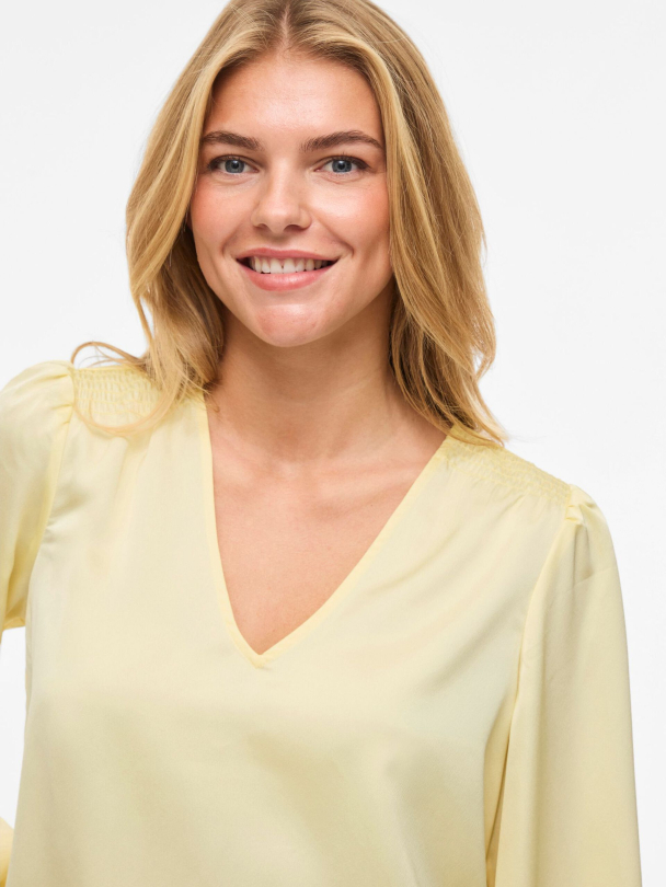 VIEllette langermet bluse, gul - Image 6