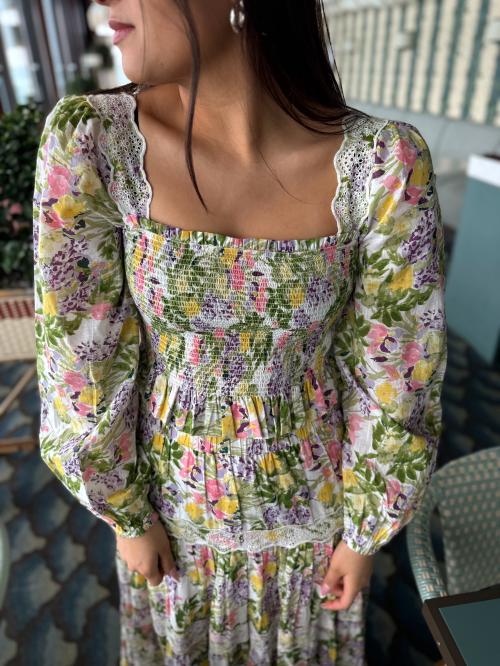 Cotton Slub Top - Summer Lilacs