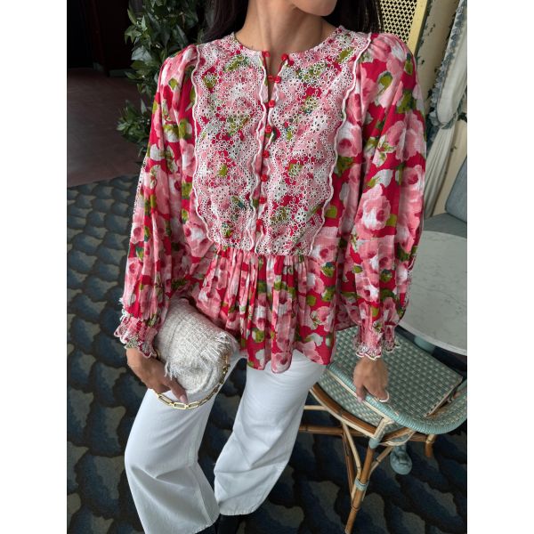 Cotton Slub Blouse - Romace