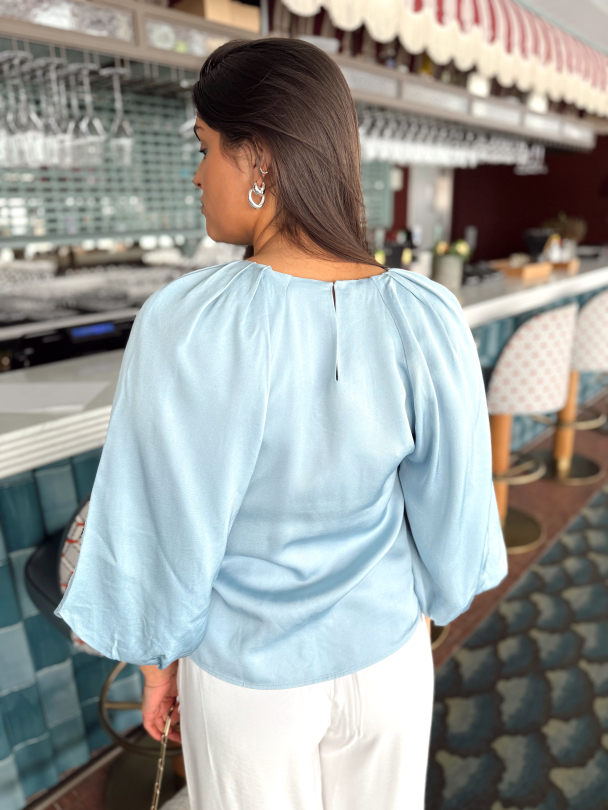 Laurina 3/4 Top - Dusty Blue  - Image 5