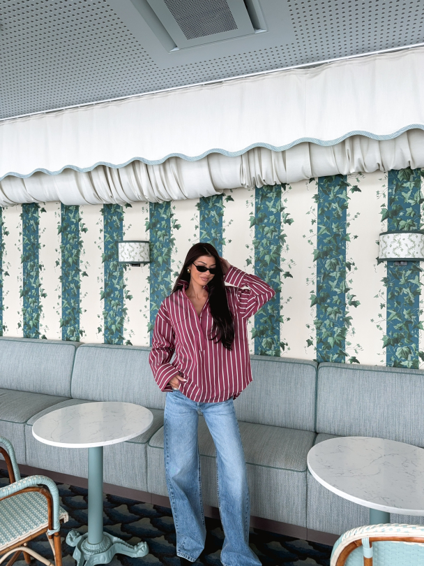 Bea Oversize Shirt - Anemone/Stripe  - Image 3