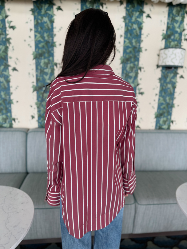 Bea Oversize Shirt - Anemone/Stripe  - Image 5