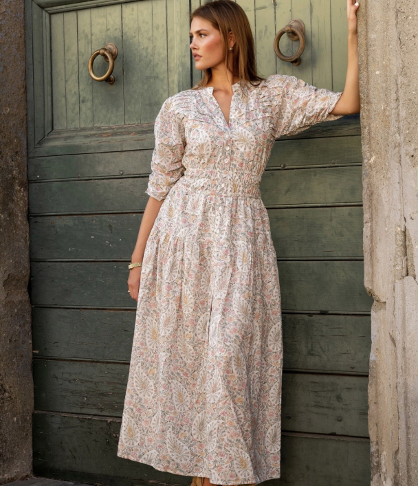 Fabienne Dress - Pink Garden  - Image 1