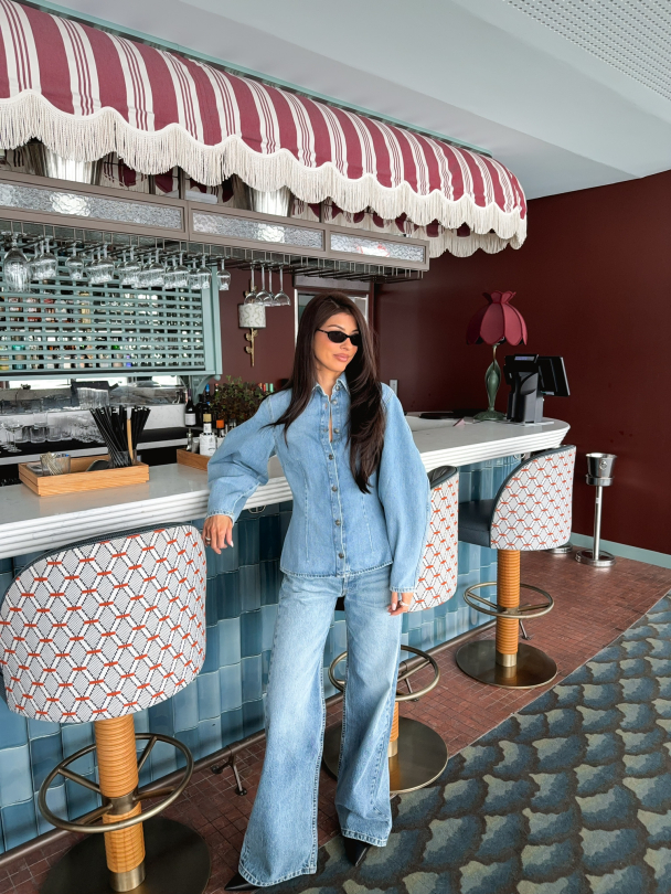 Denim Fitted Shirt - Light Blue Denim - Image 6