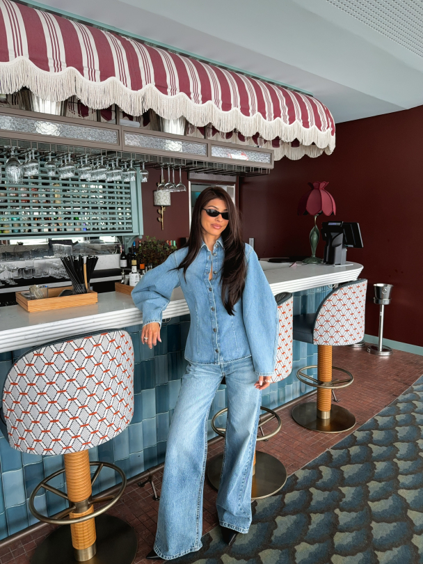 Denim Fitted Shirt - Light Blue Denim - Image 7