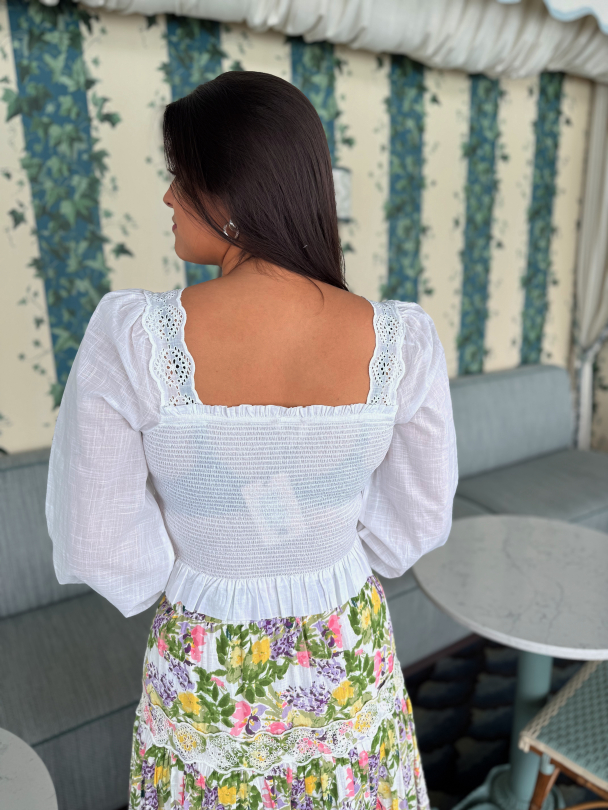 Cotton Slub Top - White  - Image 4
