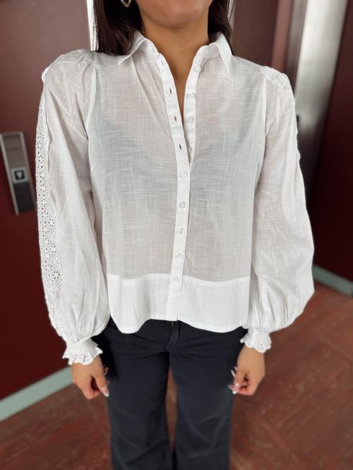 Cotton Slub Shirt - White 