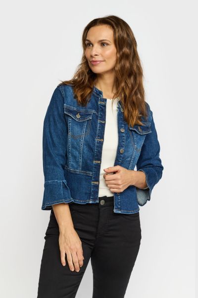 Bine Denimjakke Mørk Blå