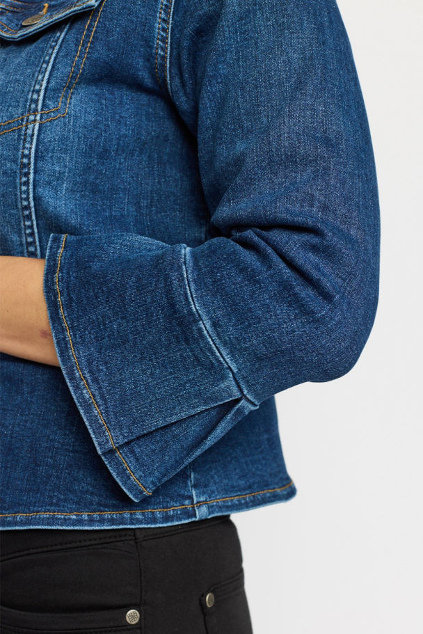 Bine Denimjakke Mørk Blå - Image 5