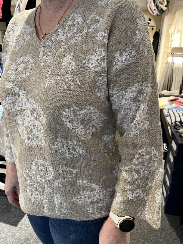 Genser Jaquard 4123 Beige - Image 4