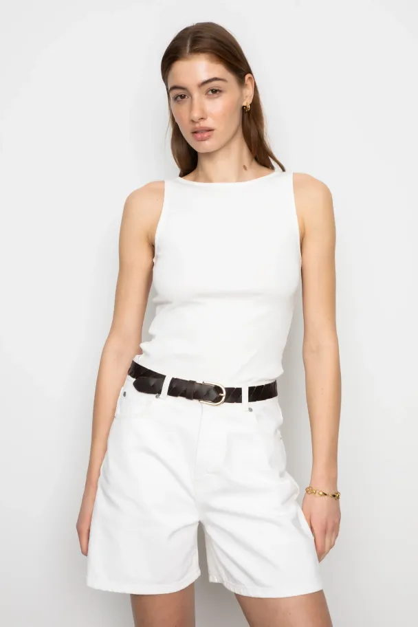 PEGGY RIB BOATNECK TOP  - Image 1