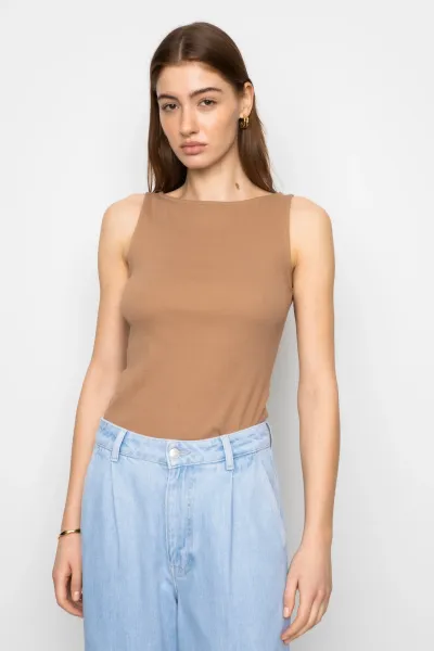 PEGGY RIB BOATNECK TOP 