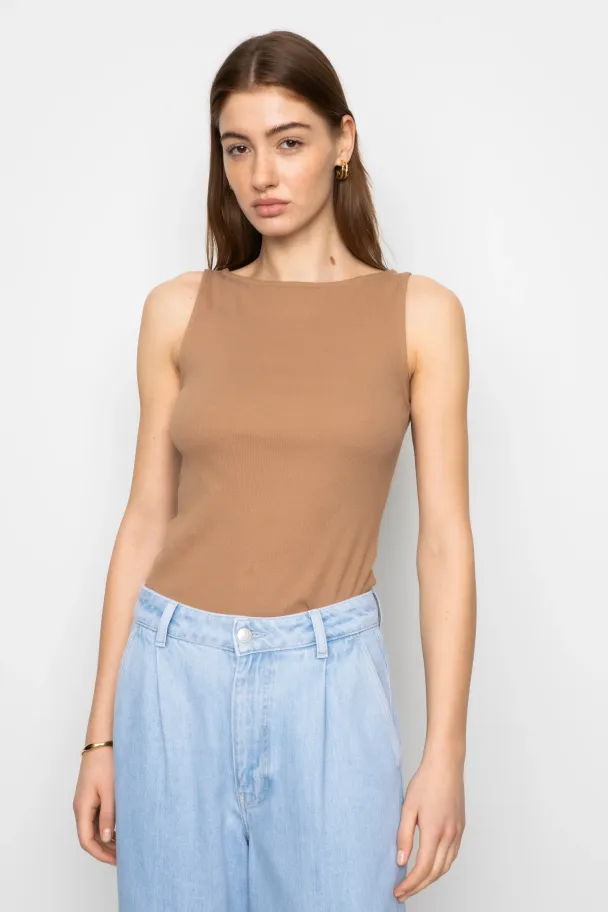 PEGGY RIB BOATNECK TOP  - Image 1