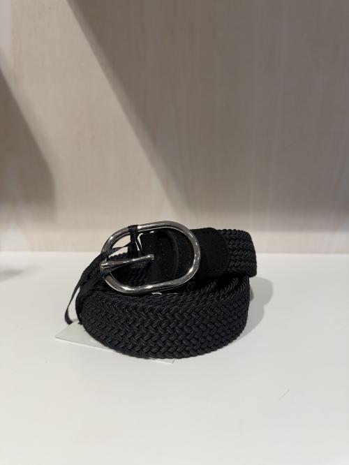 Frida Flettet Strikkbelte - Sort 