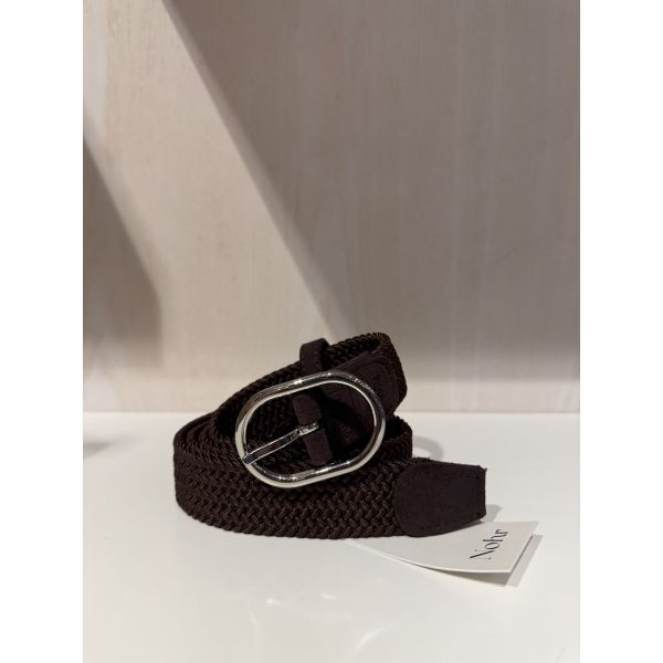 Frida Flettet Strikkbelte - Brun 