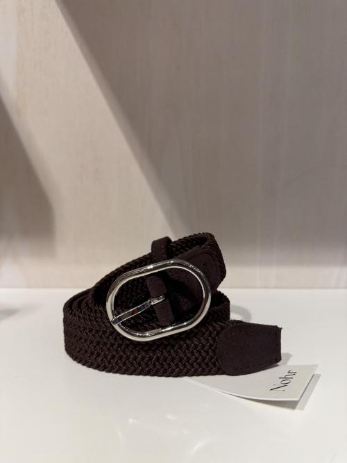 Frida Flettet Strikkbelte - Brun 