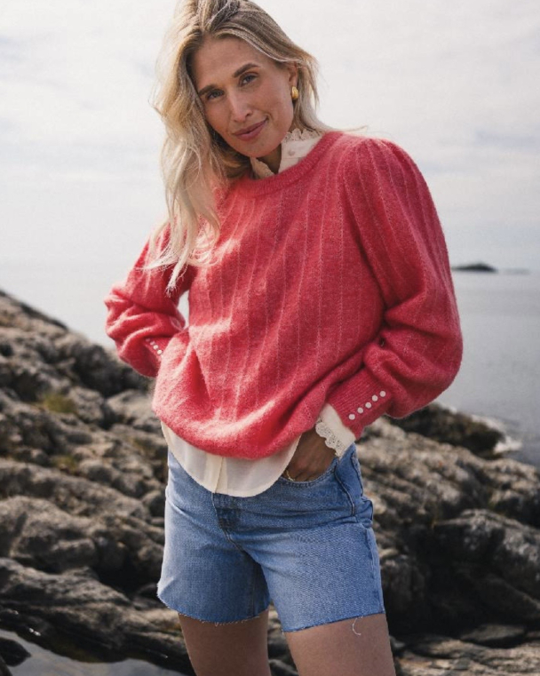 Amalie Puff Pullover - Tea Rose 