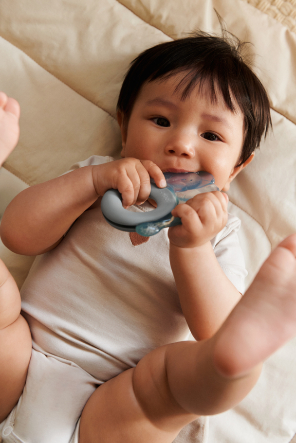 Rita Elephant Cooling Teether 2-pk - Sandy/Dove Blue - Image 2