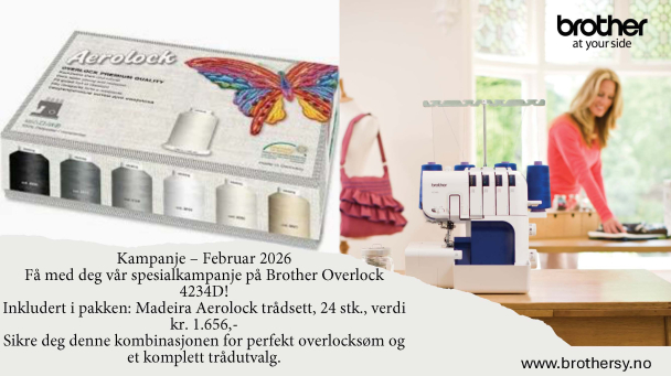 Kampanjemaskin ut uke 9 Brother overlock 4234D .  - Image 4
