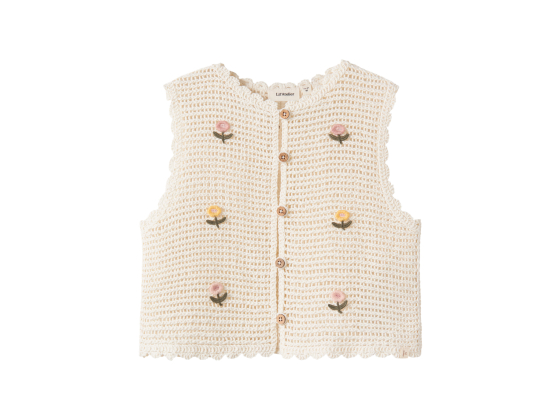 Flora Vest, Coconut Milk - Lil' Atelier
