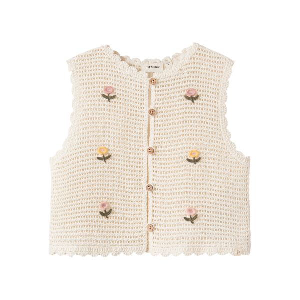 Flora Vest, Coconut Milk - Lil' Atelier