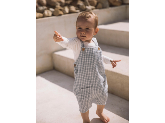 Frey Loose Short Overall, Coconut Milk - Lil' Atelier