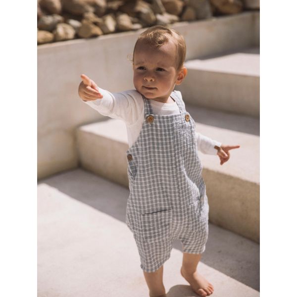 Frey Loose Short Overall, Coconut Milk - Lil' Atelier