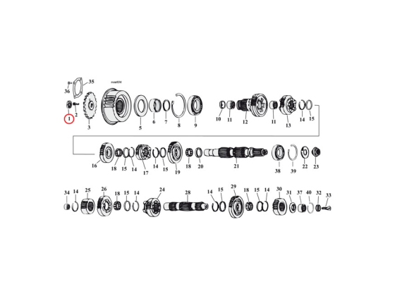 Nut, transmission pulley