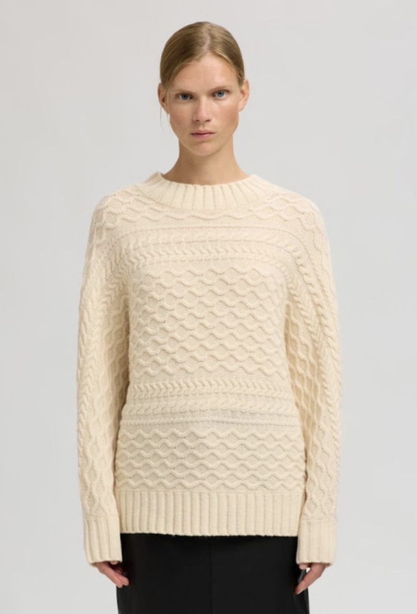 Nelly Cable Batsleeve Knit - Birch  - Image 2