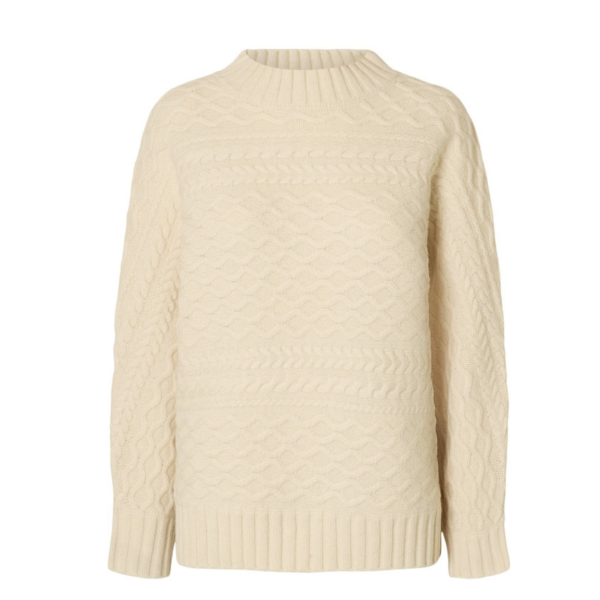 Nelly Cable Batsleeve Knit - Birch 
