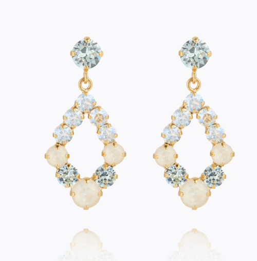 Mini Delia Earrings - Rhodium/ Golden Combo