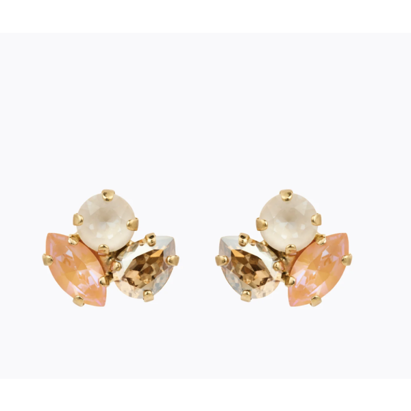 Ana Earrings Gold - Mango Combo 