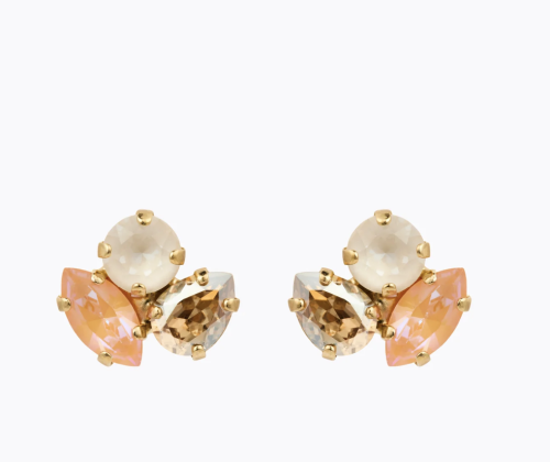 Ana Earrings Gold - Mango Combo 