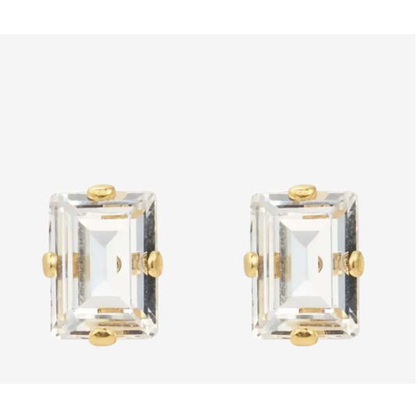 Diora Stud Earrings - Gold/Crystal 
