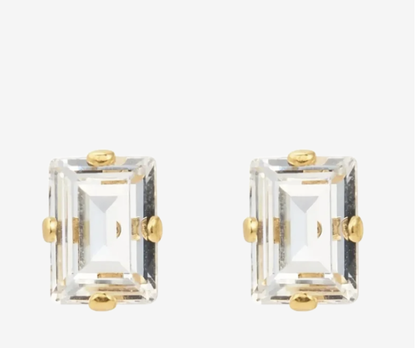 Diora Stud Earrings - Gold/Crystal 