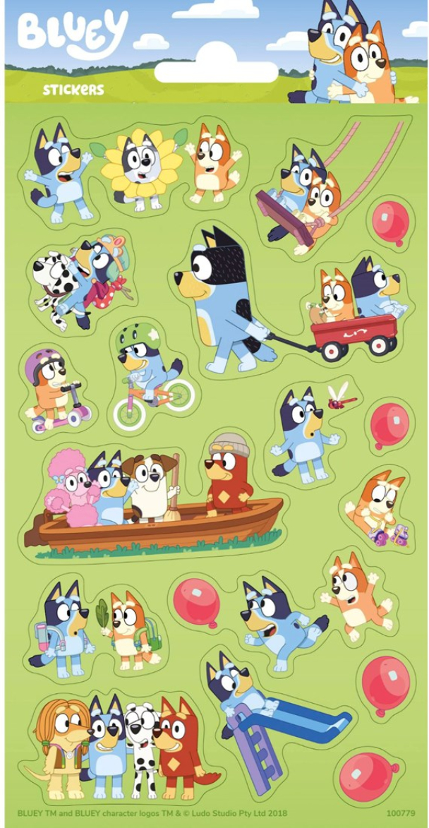 Bluey klistremerkesett