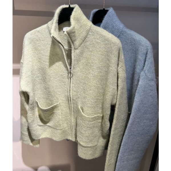 Sia Ras Zipper Cardigan Lint