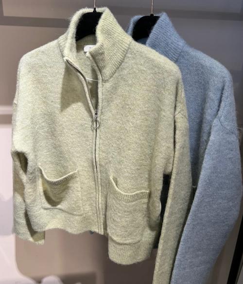 Sia Ras Zipper Cardigan Lint