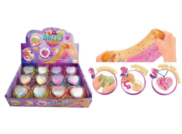 Party putty hjerteformet smykke